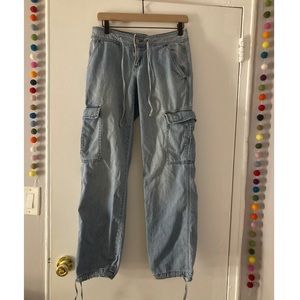 Low rise light weight cargo pants